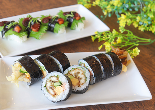 あなごの天ぷら巻き寿司 明石だこのやわらか煮握り寿司