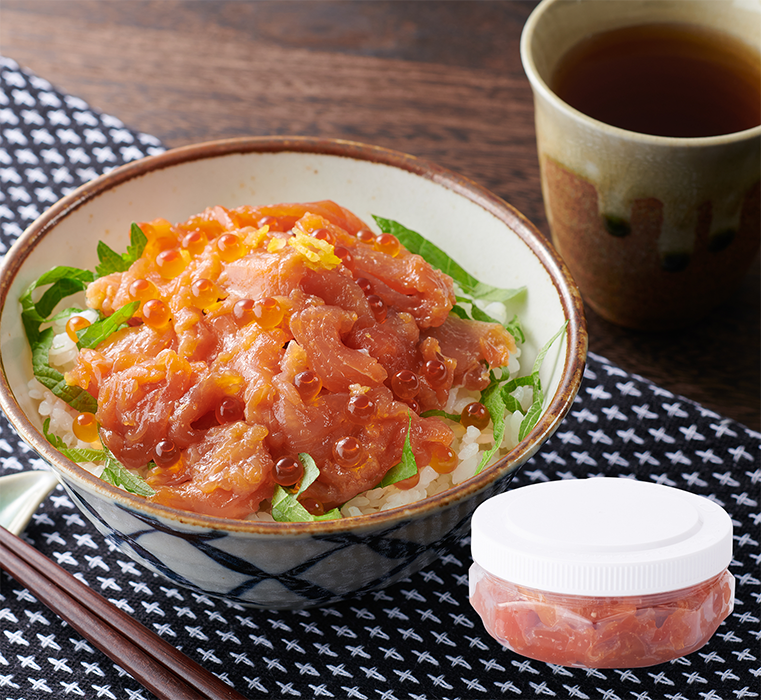 庄内浜産 おさしみ鮭とイクラ漬け丼