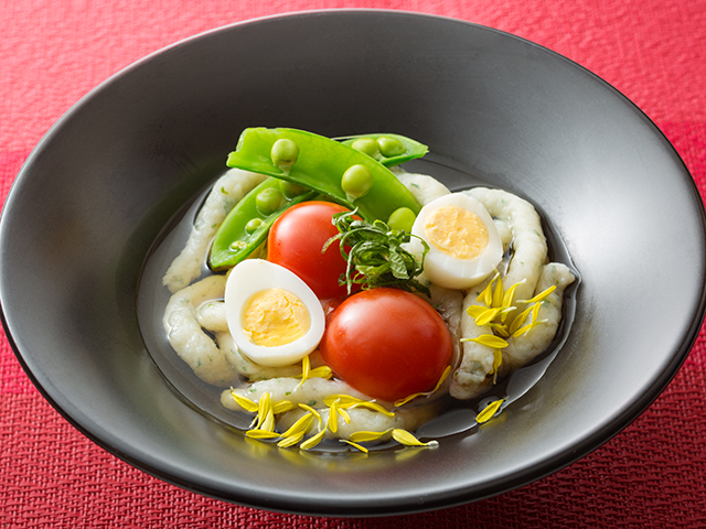 大葉が香る魚うどん～とよはし添え～