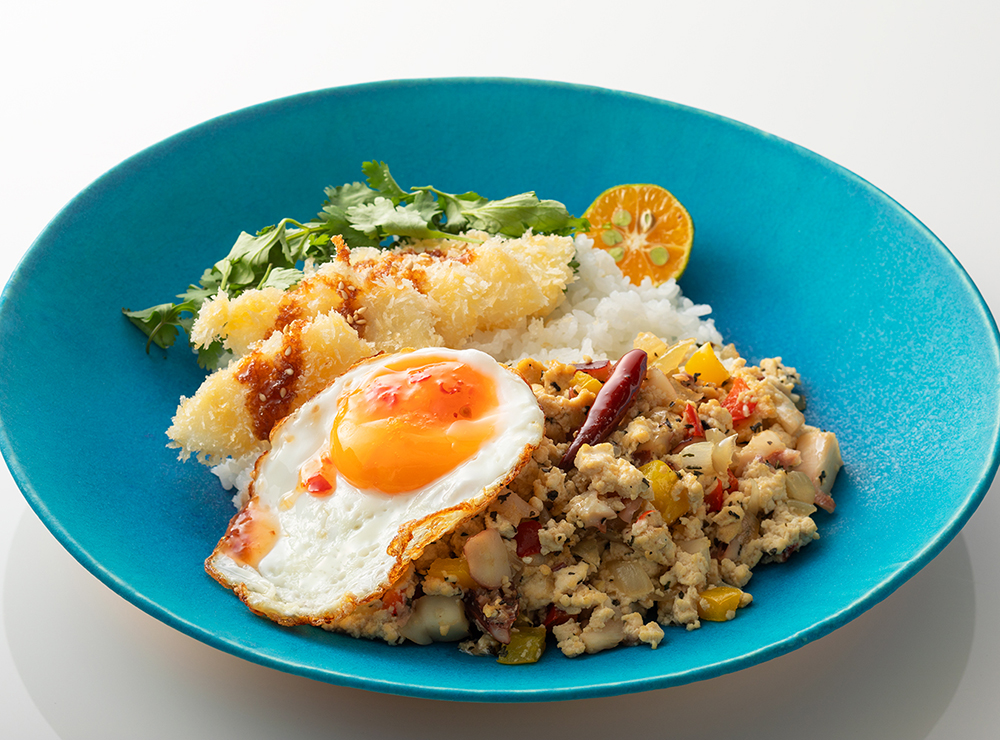 セーイカのゲソガパオ＆ソースカツ丼海人風