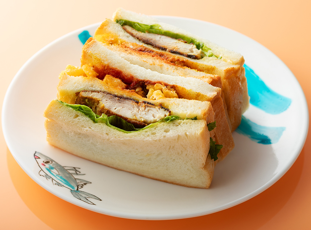 ボラのカレーたまごチーズサンド
