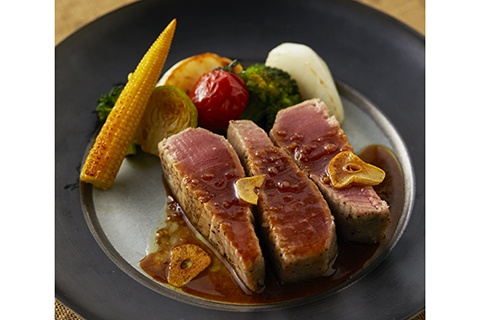 中トロまぐろのレアステーキ ガーリックわさびソース おいしいレシピ プライドフィッシュ